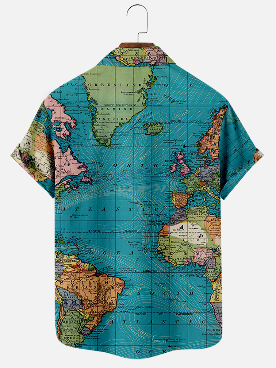 Title 4, Digitales Map Full-length Kurzarm-Shirt Serie