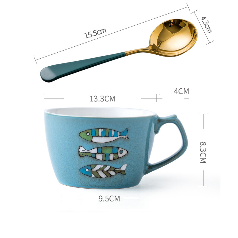 Title 1, Ceramic Large Capacity Wide Mouth Breakfast Mug...