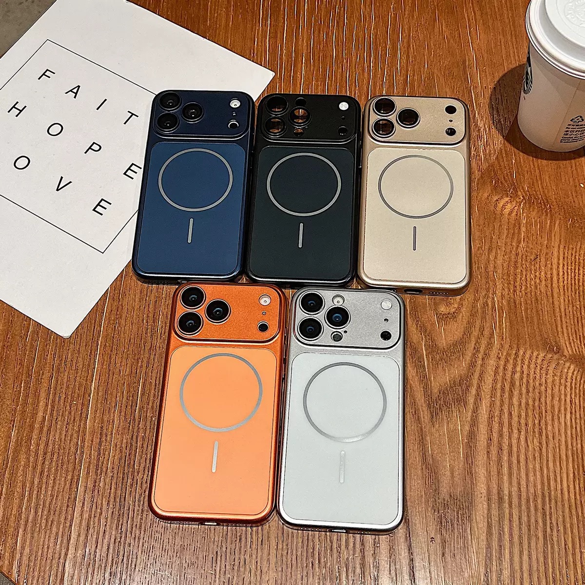 For I Phone 17 Pro Max Case Phone Cover Orange Magnetic Wireless Charging 2