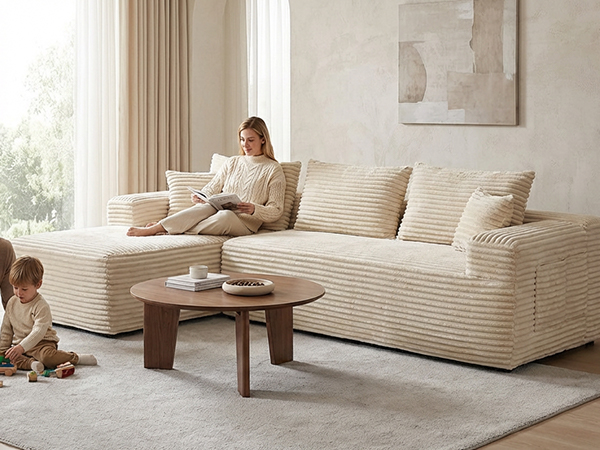 YM3116250005811& YM3116250006111 Combination Products Are Not Sold Sep-L Shape Modular Sectional Couch Spacious Comfortable 2 Seater Sofa With Pillows For Living Room Office No Assembly Required Beig