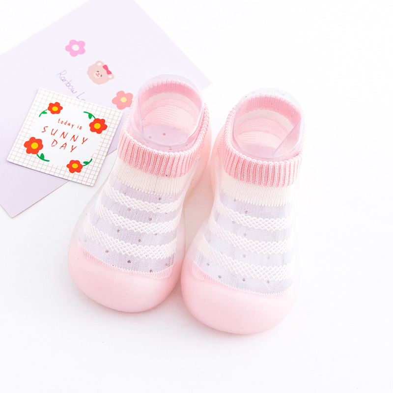 Title 7, Baby Ice Silk Non-slip Socks Shoes Soft Bottom ...