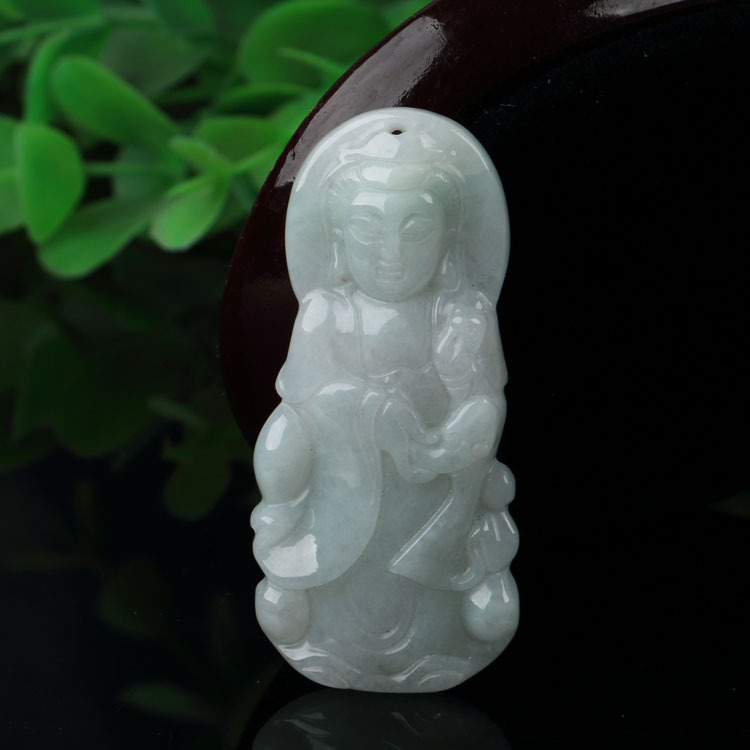 Jade Avalokitesvara Buddha Pendant Nothing Card Dragon Card Landscape Card — foto 4