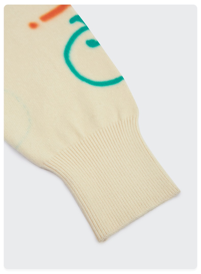 Graffiti Printed Loose Warm Sweater For Men And Women Couples