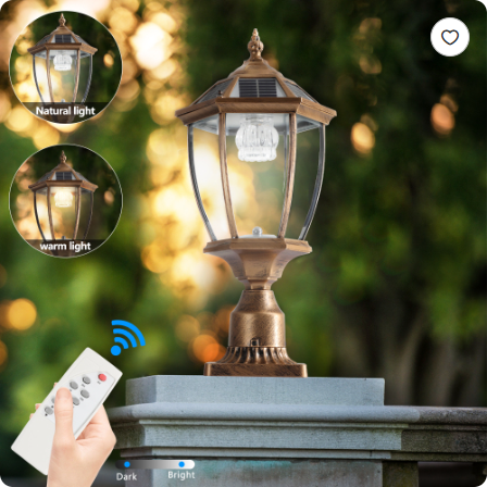 20 Golden Solar Powered LED Outdoor Lantern, Vintage Garden Light With Elegant Glass Design For Pathways, Yards, And Patios 1-Pack
