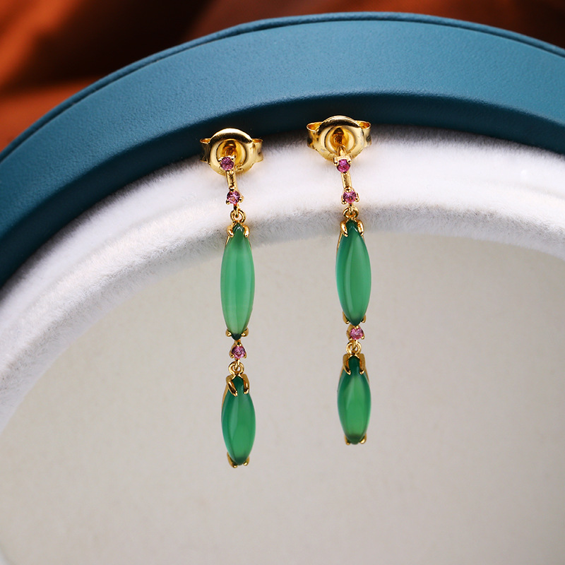Temperament Water Drop Long Earrings