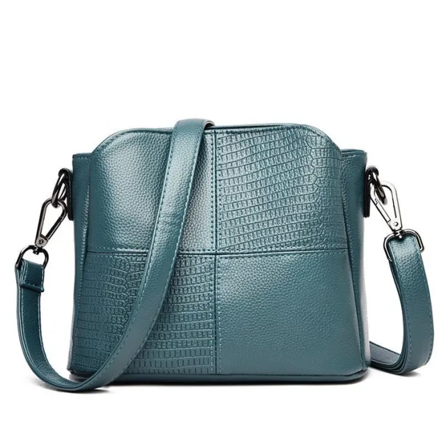 Retro Trendy Large Capacity Fashion Literary Simple One Shoulder Messenger Female Bag Blue - Shop at LoveMi