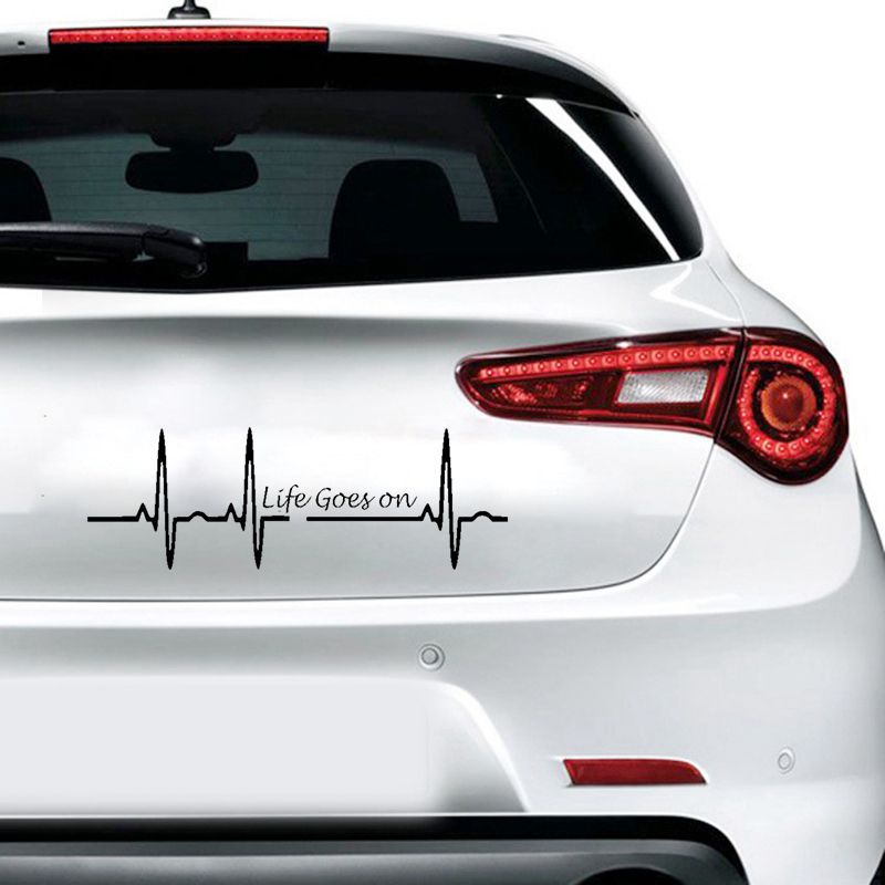 Title 1, Reflecterende autostickers Love Life Heartbeat ...