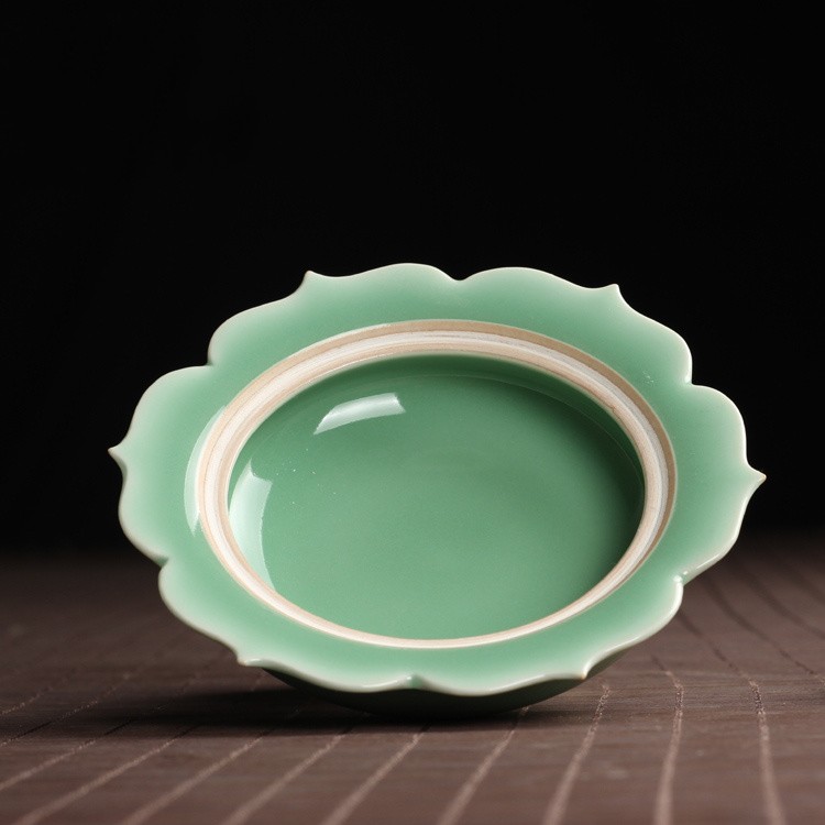 Handmade Lotus Carved Celadon Incense Burner - Image 3