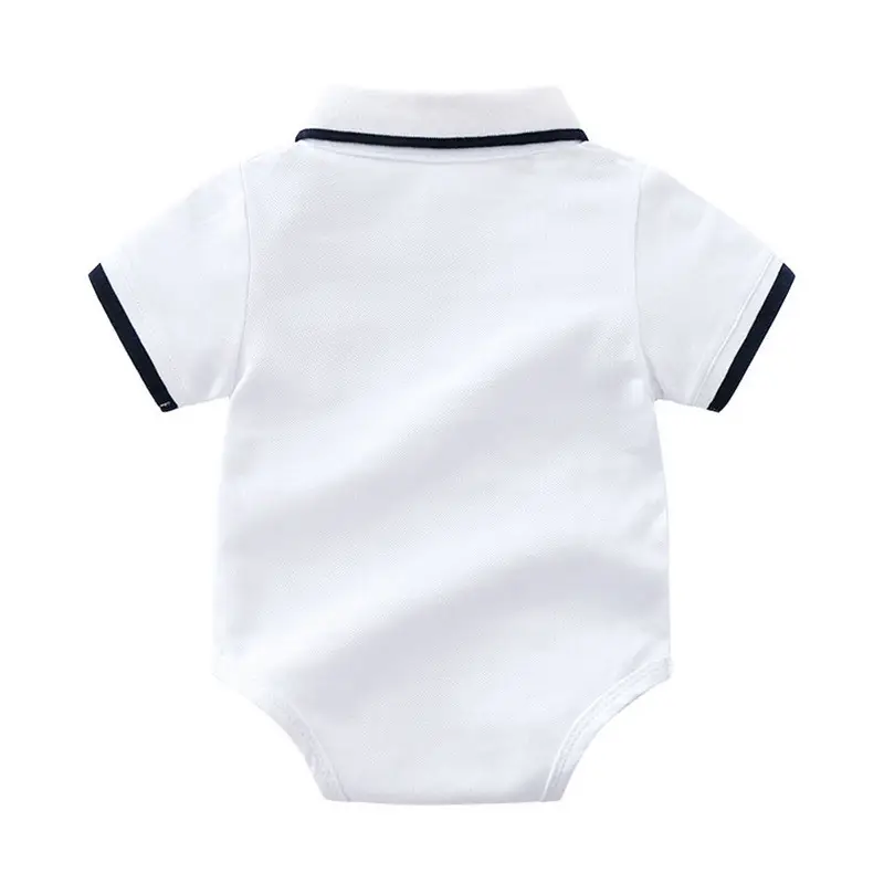 Short-sleeved Suit Polo Shirt Romper Lapel Cotton Shorts