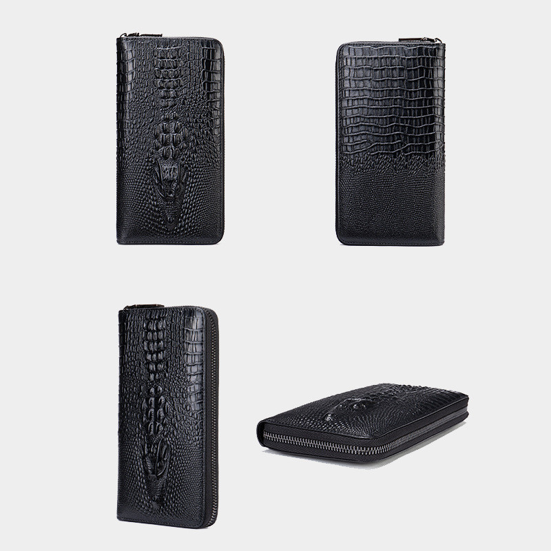 Luxury 3D Gator Print Leather Wallet for Men - Business Travel Clutch 1a4e3b68 62de 4139 91e3 8249568b1879
