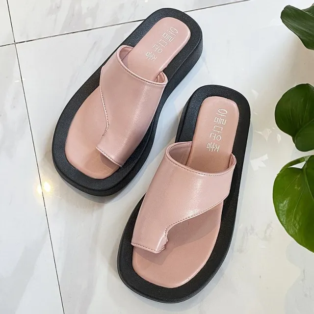 Flat bottomed Beach Flip Flops Pink - Shop at LoveMi
