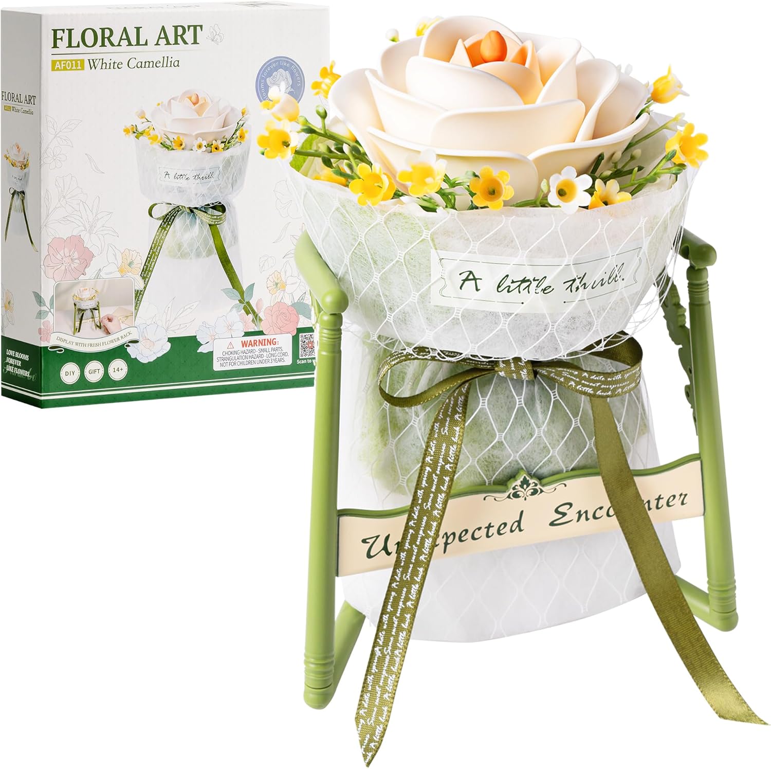 Robotime Camellia 3D Wooden Puzzle – Artificial Flower Model Kit for Adults | DI - Picture 10 of 10