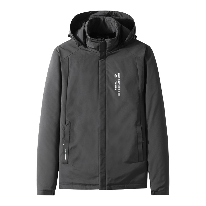 Athleisure Stand-up Collar And Hooded Padded Cotton Jacket