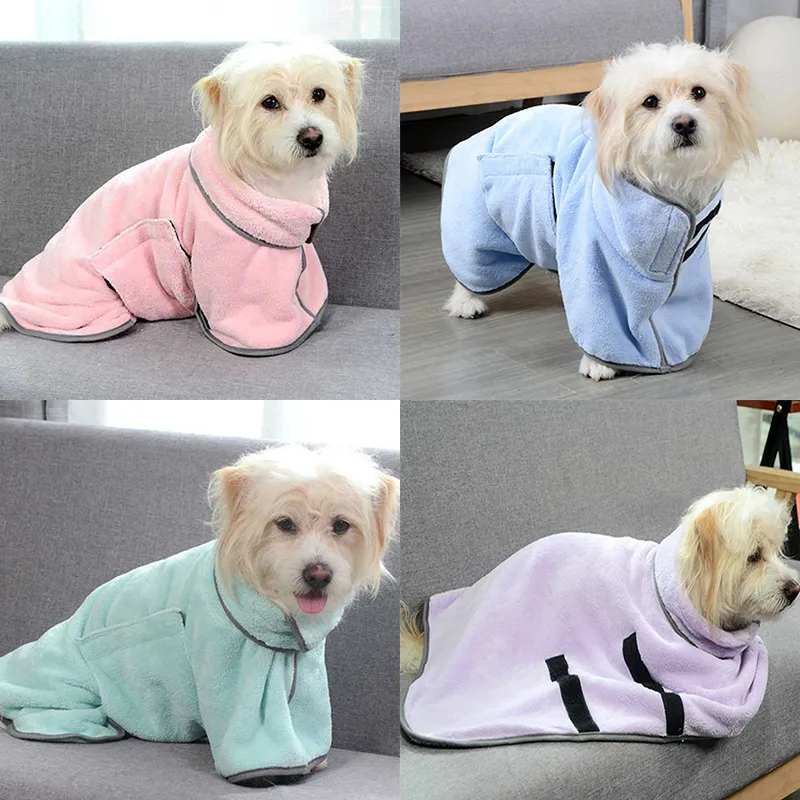 Quick-drying Pet Absorbent Towel Dog Bathrobe Pet Dog Bath Towel For Dogs Cats Microfiber Absorbent Pet Drying Towel Pet Supplies Pet Products – image 2