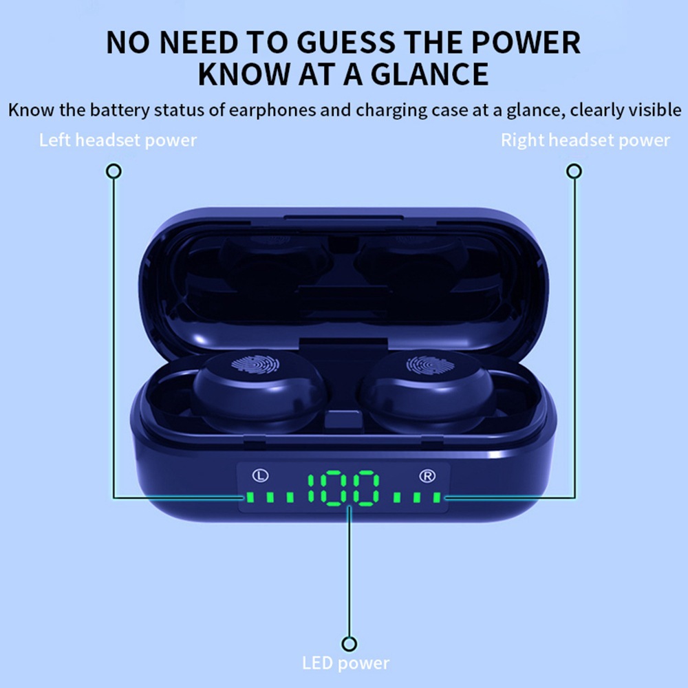Touch Digital Display Bluetooth Headset Bluetooth Headset Earplugs - Image 4