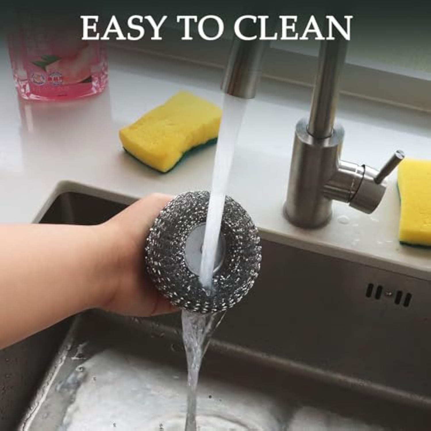 Stainless Steel Wool Scrubber, Scrubbing Scouring Pad, Steel Wool Scrubber For Kitchens, Bathroom And Kitchen Pots, Pans, Sink