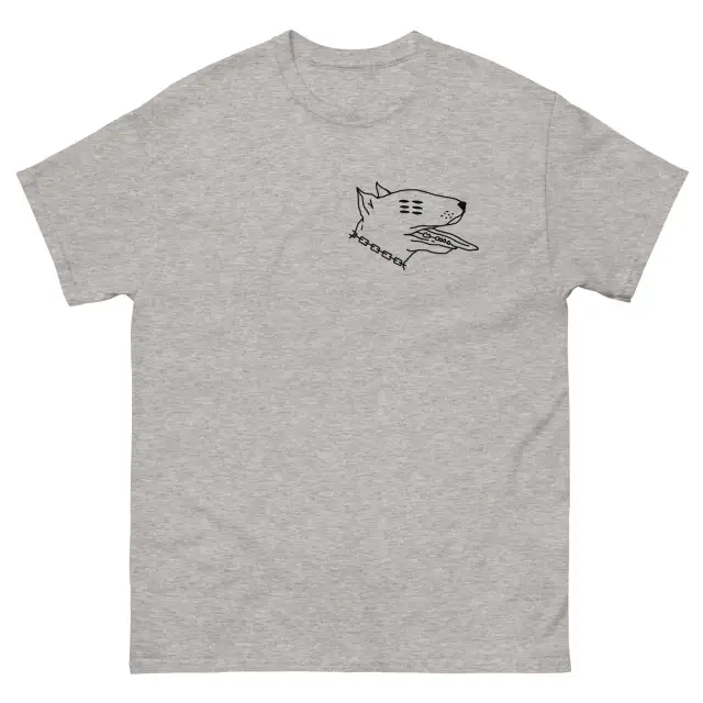 Bull Terrier Print Short sleeved Team Uniform European And American Fabrics Grey - Shop at LoveMi