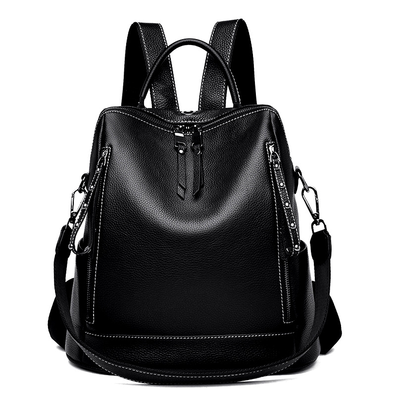 Leather Women's Bag Top Layer Cowhide Backpack Women's Messenger Bag Fashion Leather Backpack