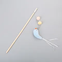 Pole Wooden Pole Funny Cat Stick Flexible For Cat Bell Funny Cat Stick Elastic Rope Woodenfor Cat - Bird - View 1