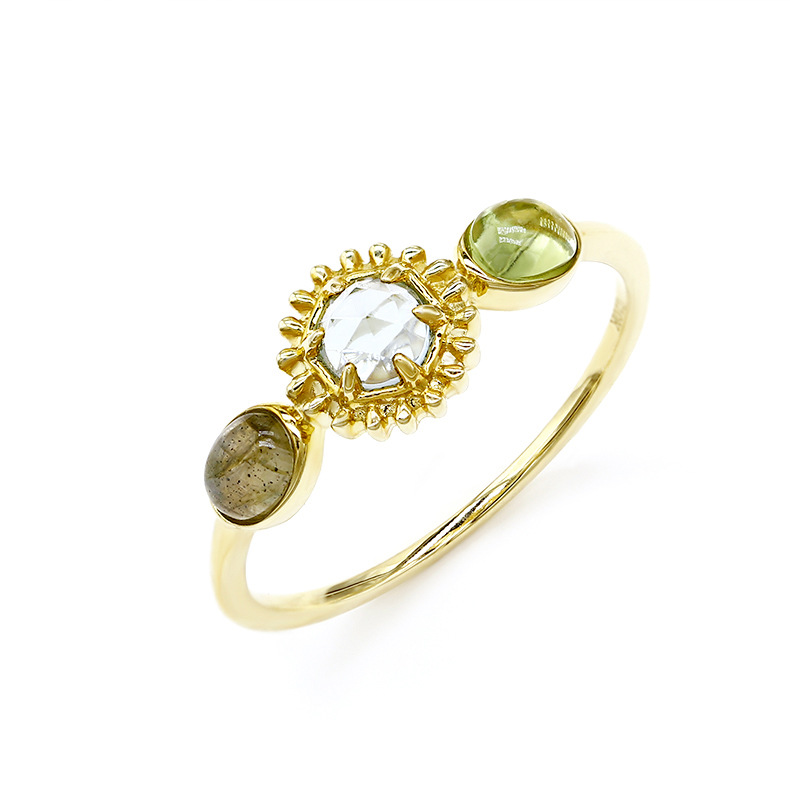 Title 4, Anello Topazio Peridoto S925 Argento Sterling