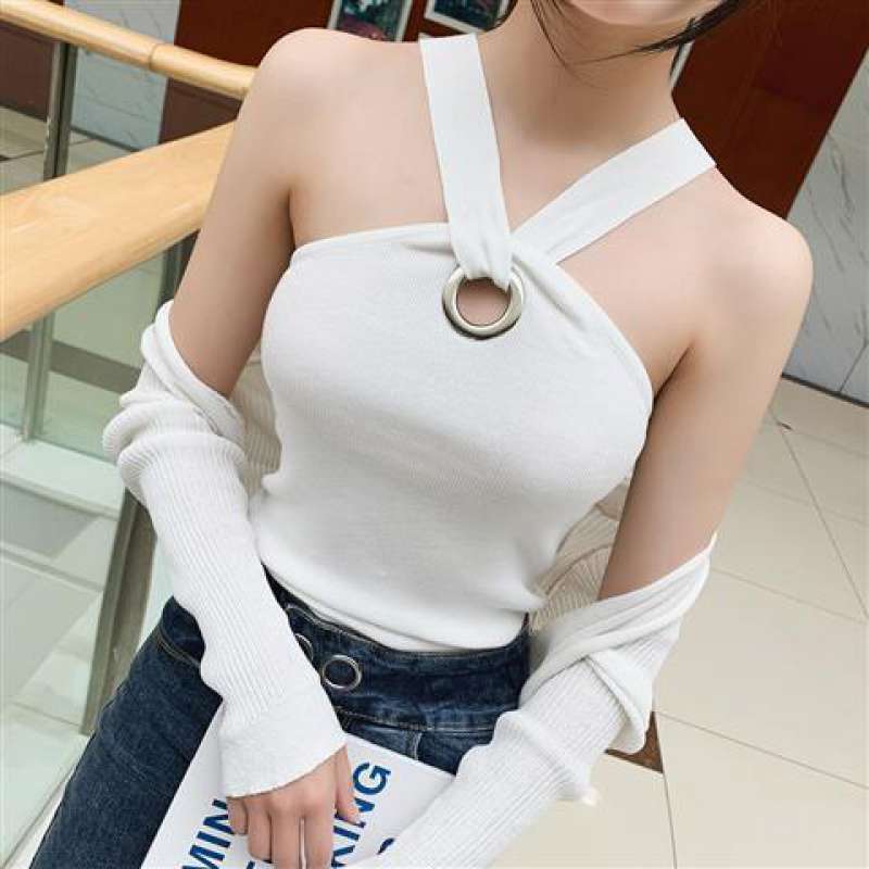 Title 3, Ring Halter Strapless Knitted Vest Sling Women