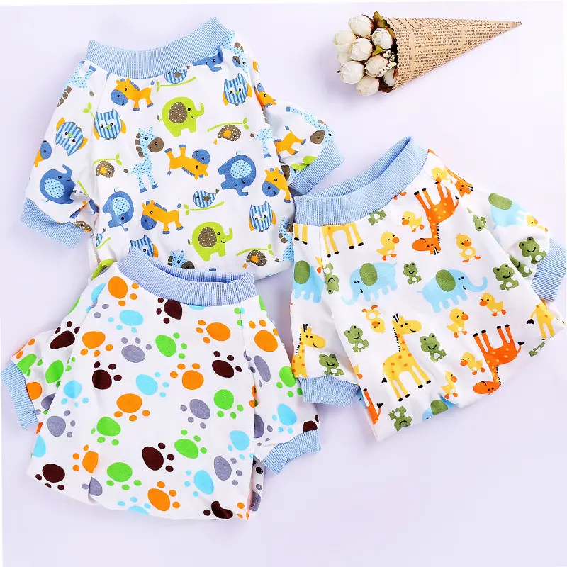Pet Four Legged Printed Pajamas Comfortable Home