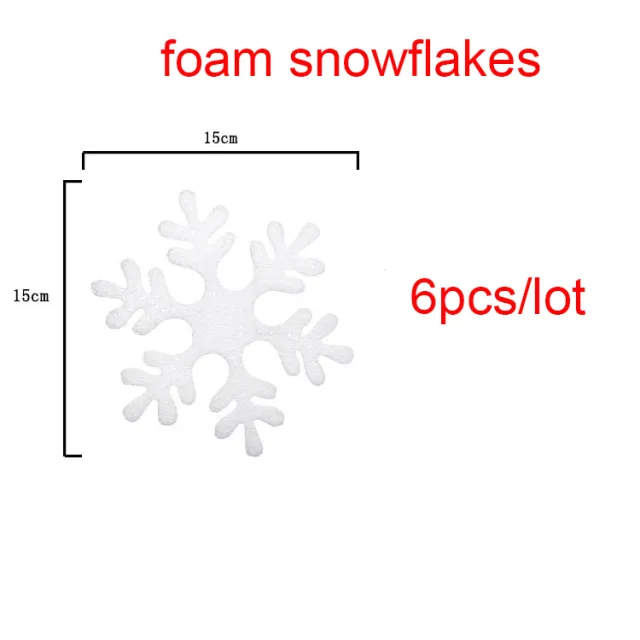 Foam Snowflake Christmas Ornament Pendant White - Shop at LoveMi