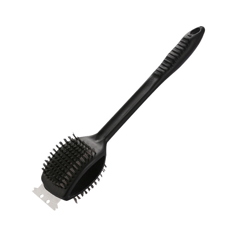 Title 4, Plastic Long-handled Copper Wire Barbecue Brush...