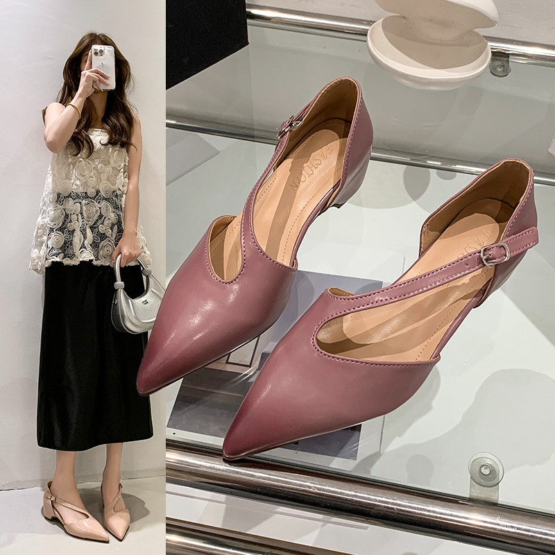 Pointed Toe Block Heel Pumps, picture 3 of 5