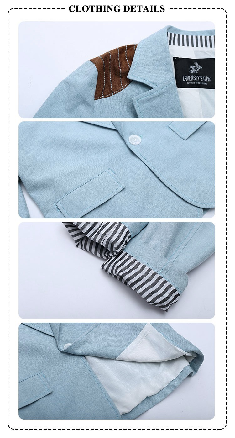 Boys Vintage Casual Smart Jacket Light Blue Cotton Blazer Everyday Wear 3-7Y — image 6