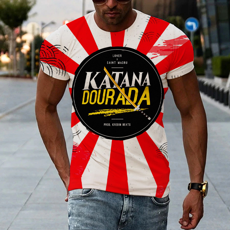 Title 2, Camiseta 3D estampada para hombre Manga corta F...