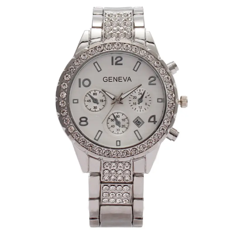 Women's Fashion Diamond Digital Calendar Three Eyes