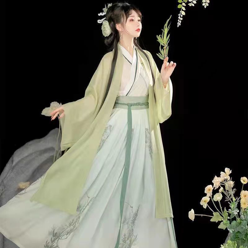 Women's Graceful And Fashionable Cross Collar Waist Jacket And Dress Suit