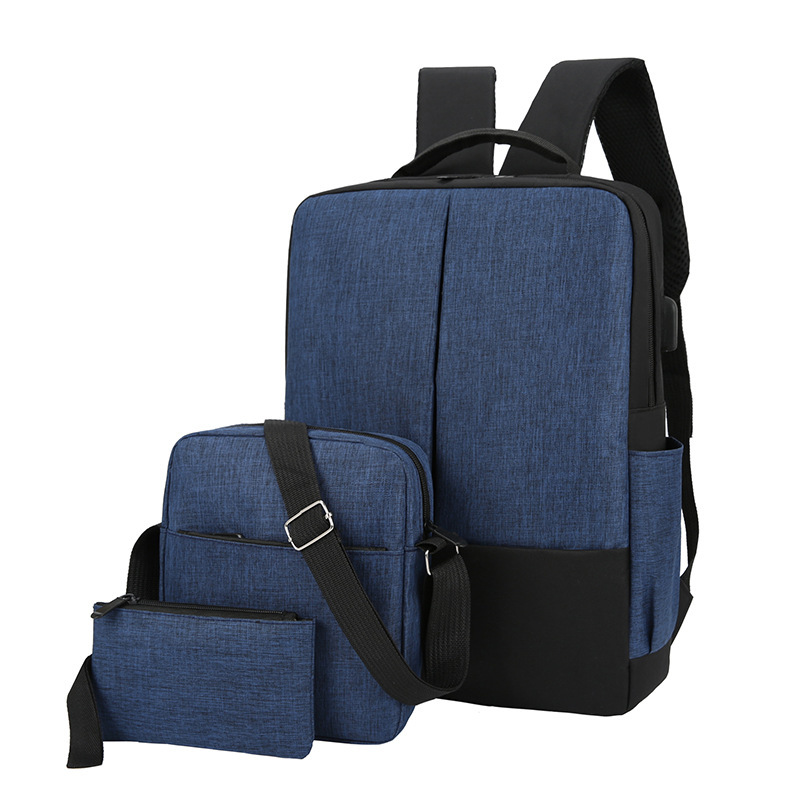 Men's Casual Backpack Three Piece Set