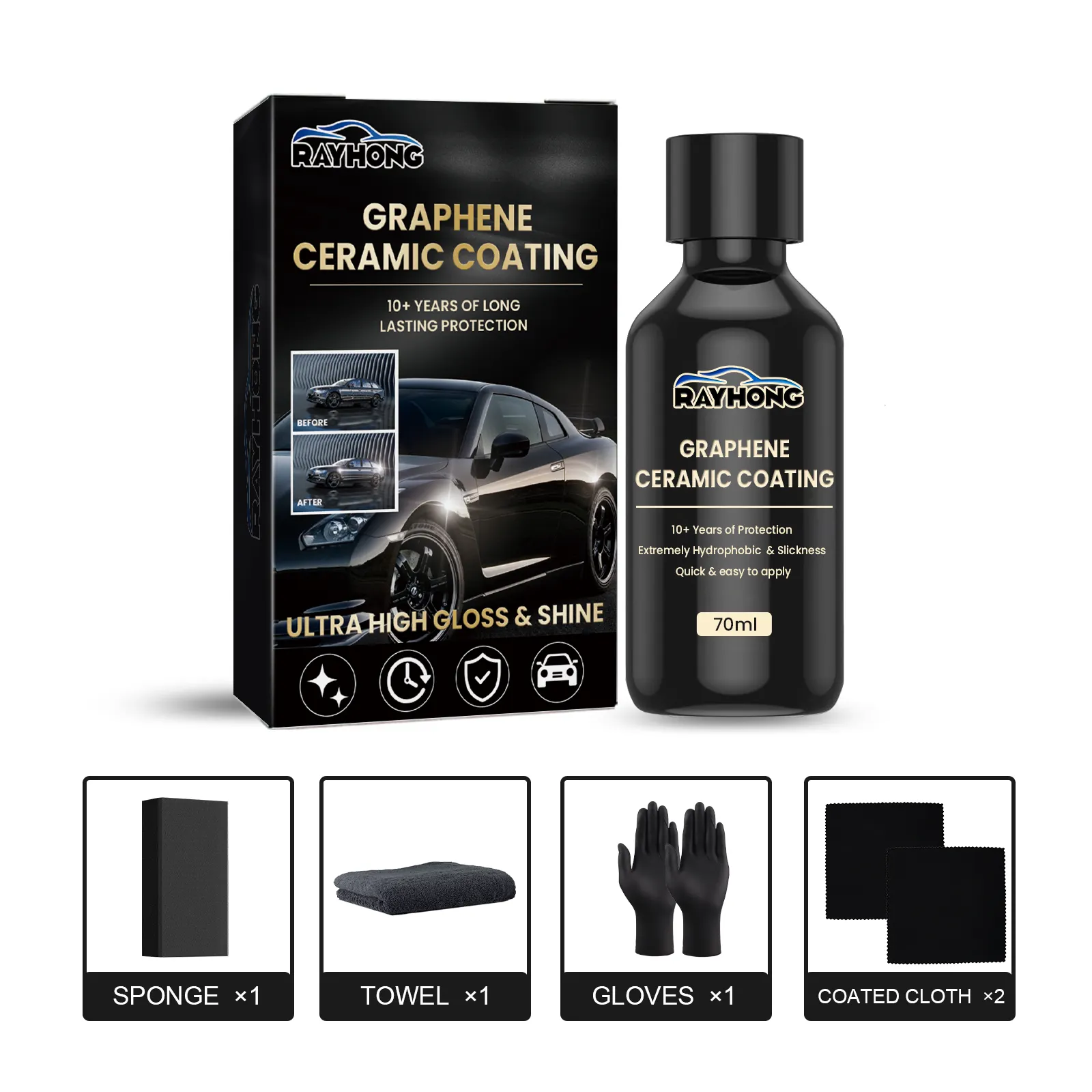 Graphene Ceramic Coating For Cars, 70ml Car