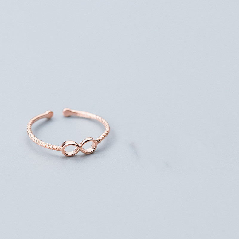 Silver Ring Women's Infinite 8 Character Temperament