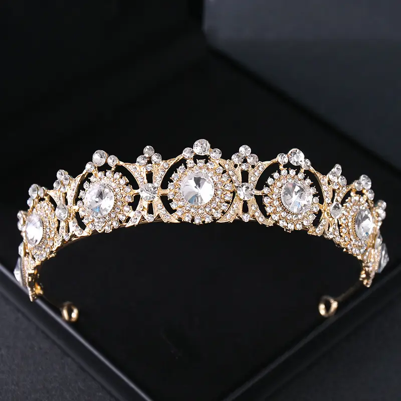 Crown Alloy Rhinestone Hair Band Silver