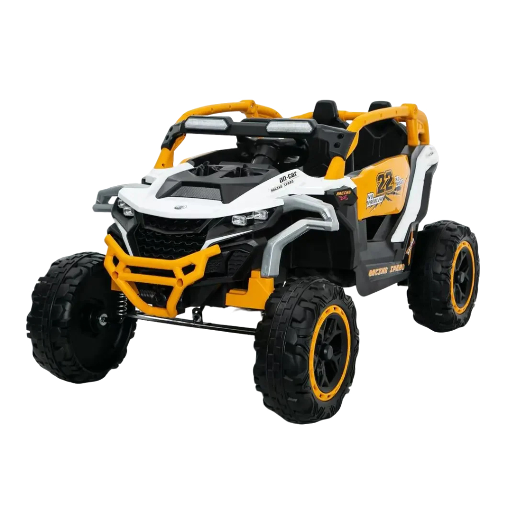 Ride On Models Truck Car 12V Kids Electric Vehicles, Remote Control, Front & Rear Shock Suspension, 2 Seater UTV, Flashlights And A Built-in Music Player, For Age 3-6 Years Old