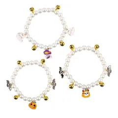 Pearl Necklace For Pets Halloween Decoration Cat Necklace Puppy Dog Bell Neck Ornament - 3Pcs - View 1