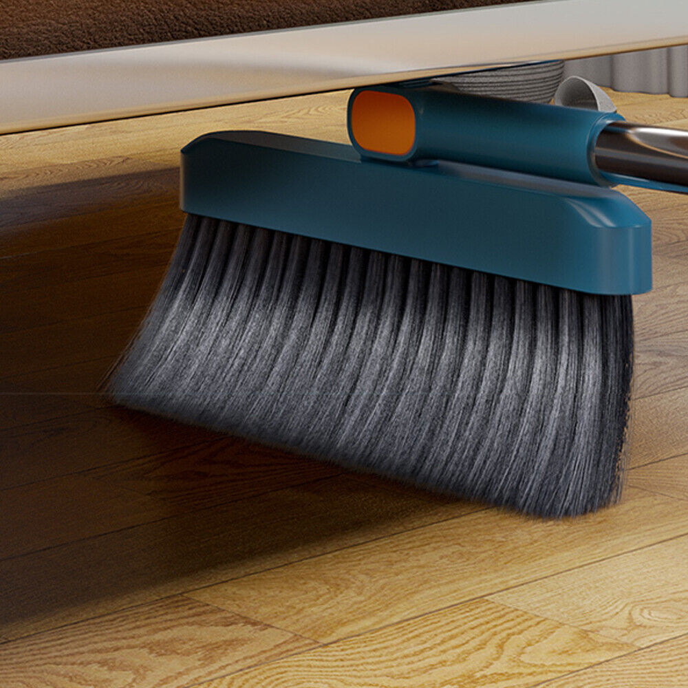 Long Handled Dustpan And Brush Set Strong Metal Handle Dust Pan & Broom Sweeper