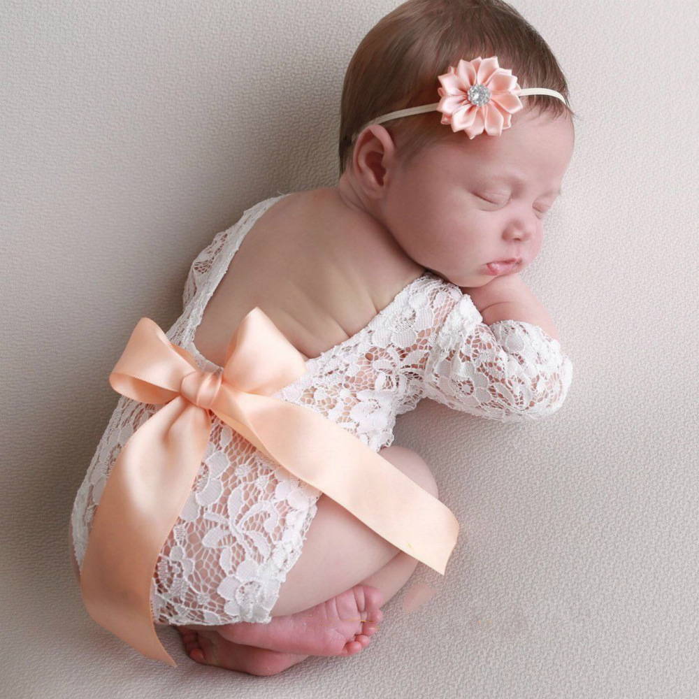 Title 3, Newborn Photography Clothes Tie With Bow Tie La...