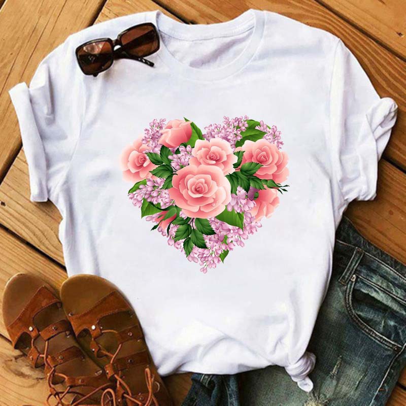 Title 5, Ice Cream Flower Print Men And Women Couple Sho...