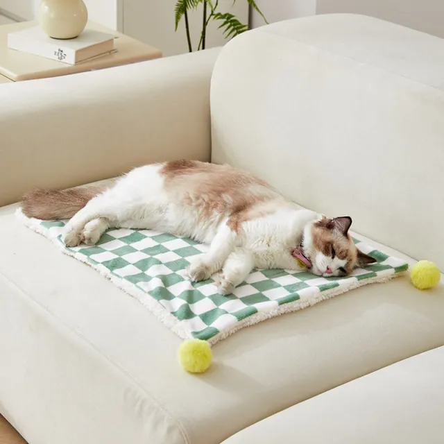 Comfortable Bed For Cats Dogs Plush Pet Blanket Cozy Dog Bed Mat Soft Fleece Cushion Warm Comfortable Pet Supplies For Cats Dogs Green - Shop at LoveMi