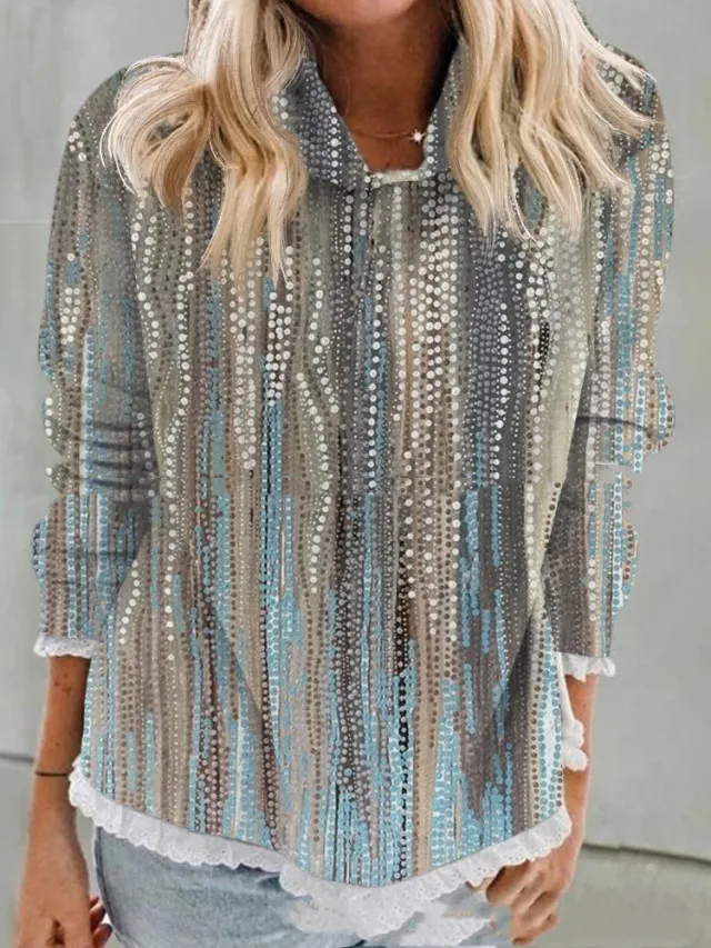 Abstract Printing Hooded Long Sleeve Sweater Style 4 Xxxl - Shop at LoveMi