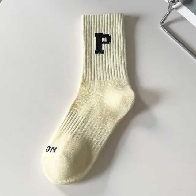 Women's Casual Simple Solid Color Medium Tube Socks White - Shop at LoveMi