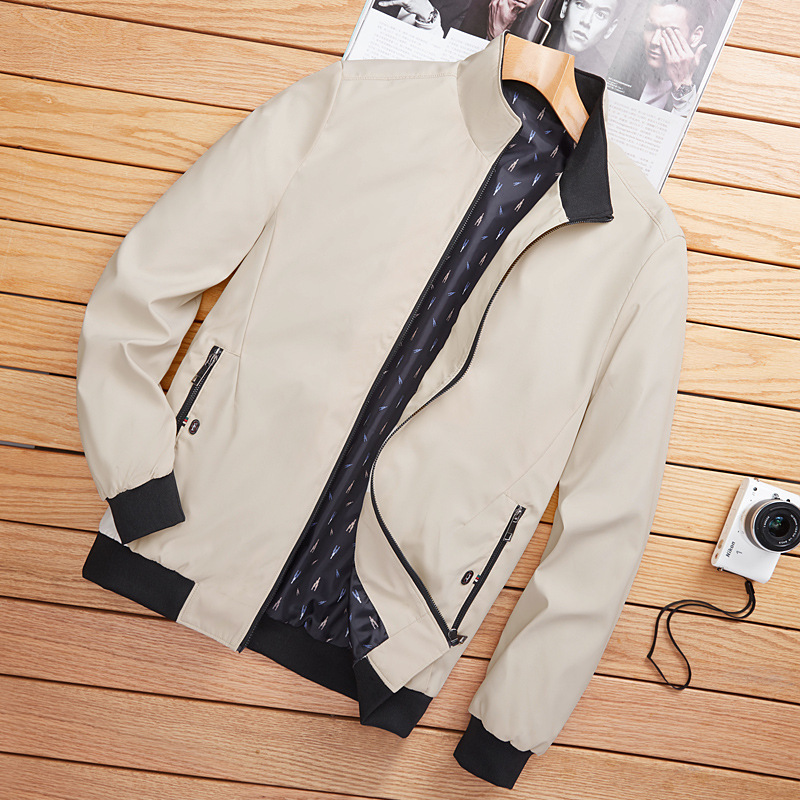 Middle Aged And Elderly Men's Stand Collar Thin Jacket