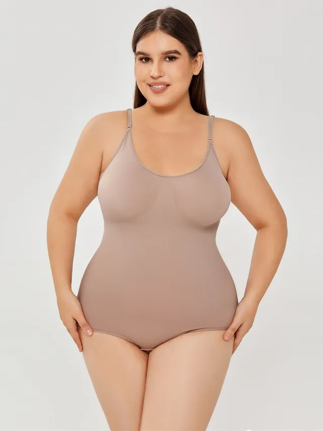 Shapewear For Women Tummy Control Full Bust Body Shaper Bodysuit Apricot - Shop at LoveMi