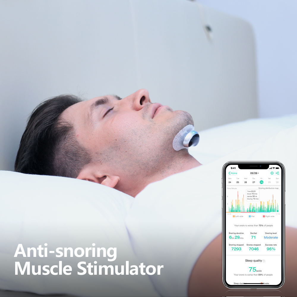 Smart Anti Snoring Device Electronic Muscle Stimulator Plus With 20pcs Conductive Strips - Image 2