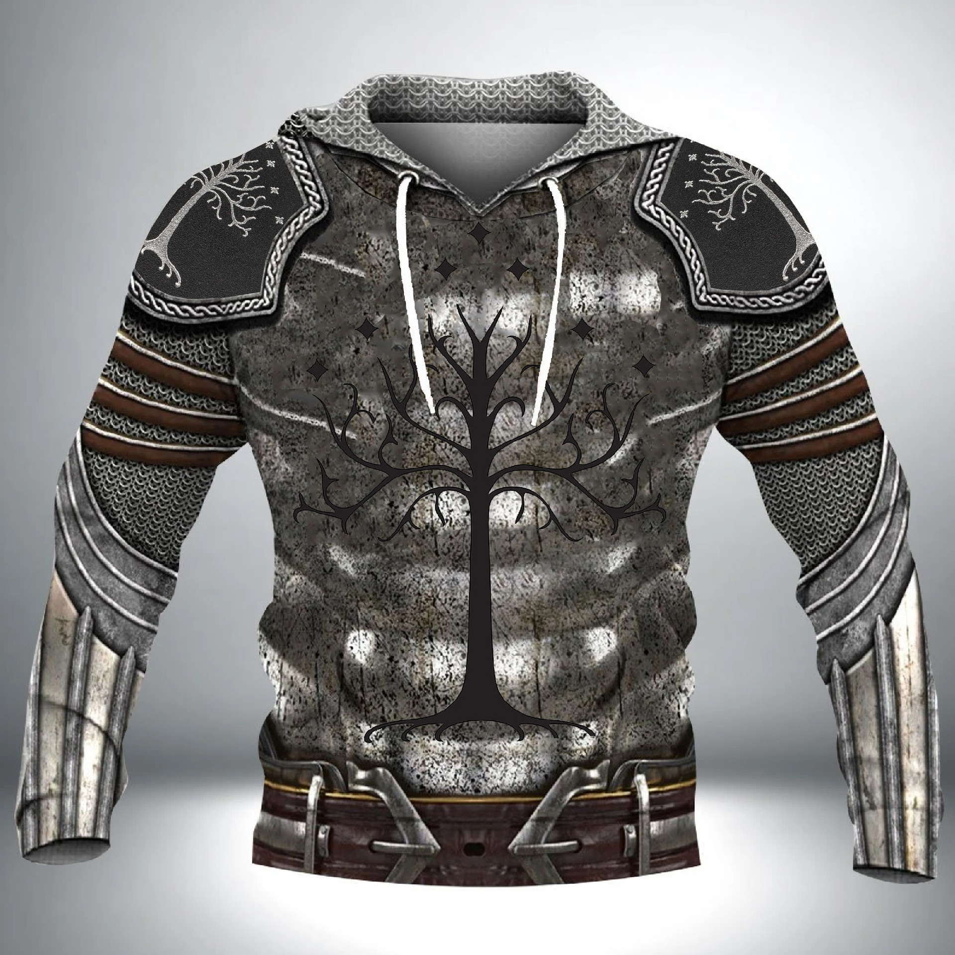 God Of War Men's Armor Printed Sweater Long Sleeve Sweater
