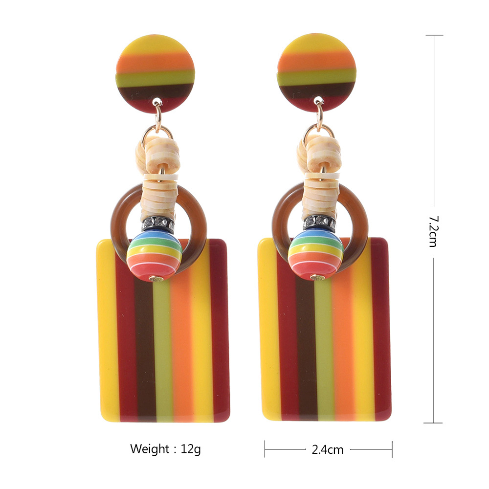 European And American Fashion Exaggerated  Resin Earrings